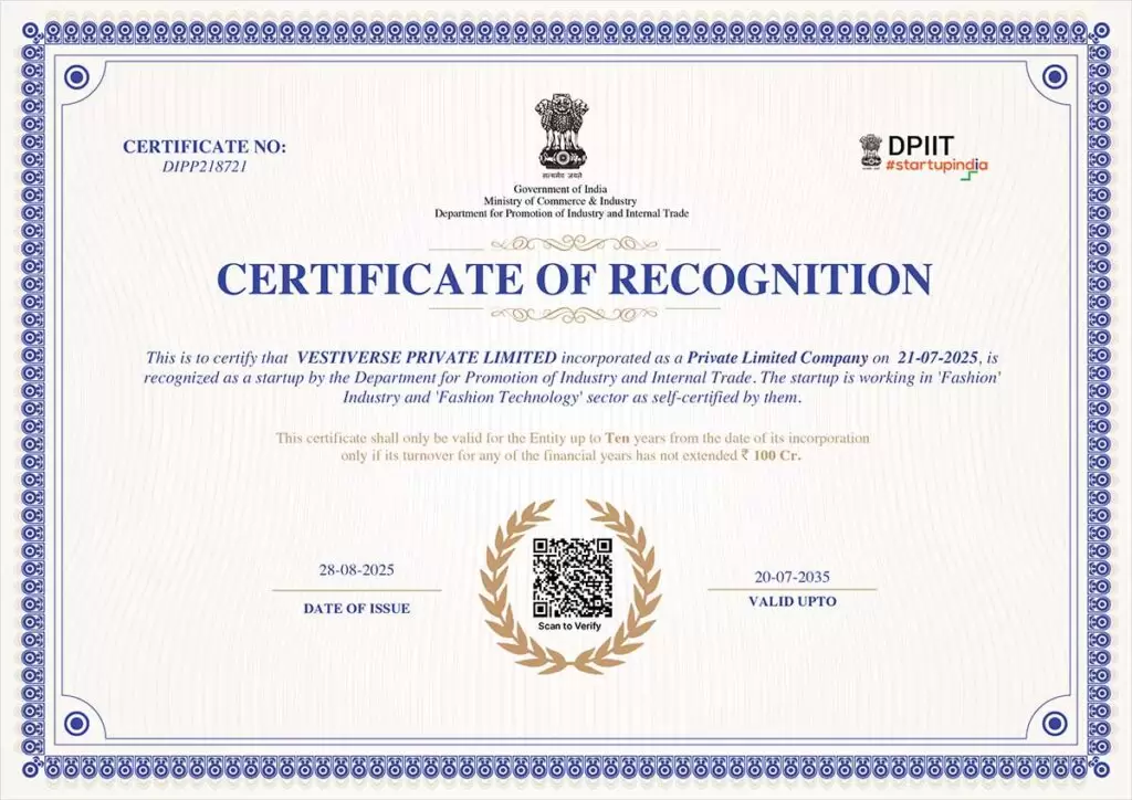 Startup India Certificate